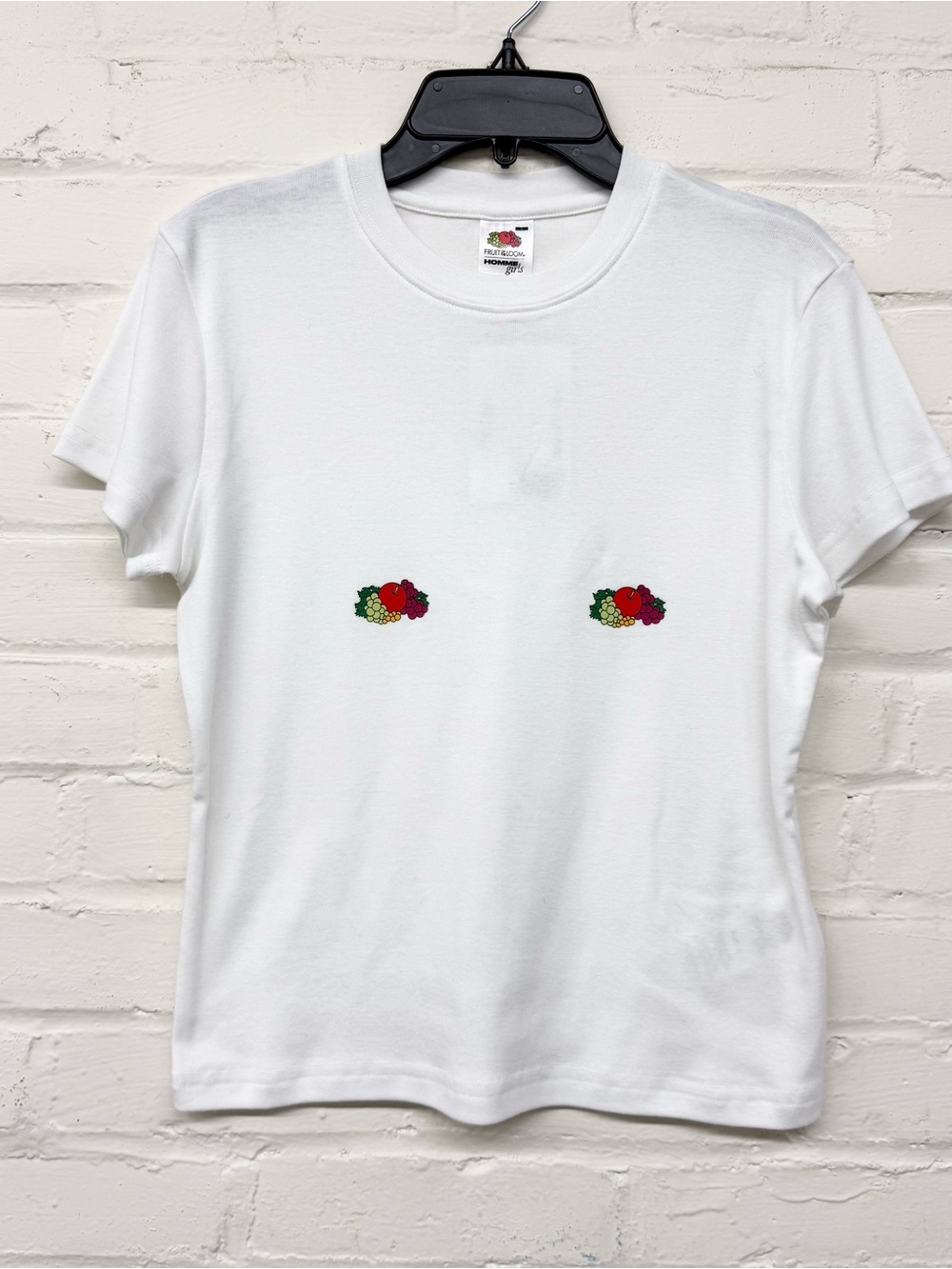 Homme Girls x Fruit of The Loom Baby Tee Double Logo - Picture 2 of 6
